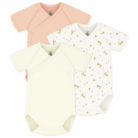 Set van 3 overslagbody’s Korte Mouwen - Vruchtenprint - Petit Bateau