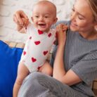 Set van 3 overslagbody's korte mouwen - Hartjes - Petit Bateau