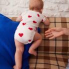 Set van 3 overslagbody's korte mouwen - Hartjes - Petit Bateau