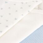 Set van 3 overslagbody's lange mouwen - Blue Hearts - Petit Bateau