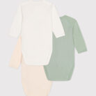 Set van 3 overslagbody's lange mouwen - Hartjes - Petit Bateau