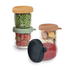 Set van 4 Glazen Bewaarpotjes 250ml - Sunrise - Beaba