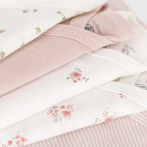 Set van 5 overslagbody’s lange mouwen - Flowers - Petit Bateau