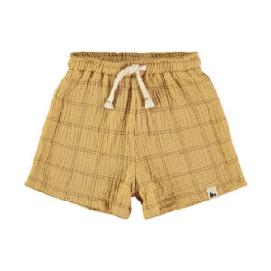 Shorts - Squares Mustard - Babyclic
