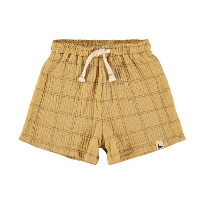 Shorts - Squares Mustard - Babyclic Shorts - Squares Mustard - Babyclic