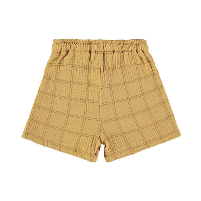 Shorts - Squares Mustard - Babyclic Shorts - Squares Mustard - Babyclic