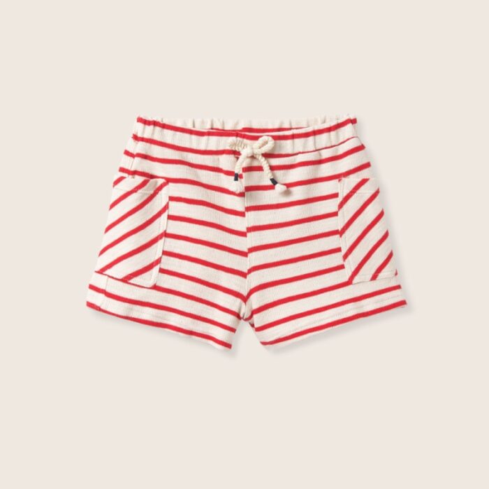 Shorts Rocco - Tomato Stripes - My Little Cozmo Shorts Rocco - Tomato Stripes - My Little Cozmo