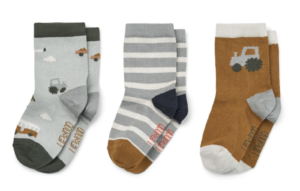 Sila Socks - Set van 3 - Vehicles Dove Blue - Liewood
