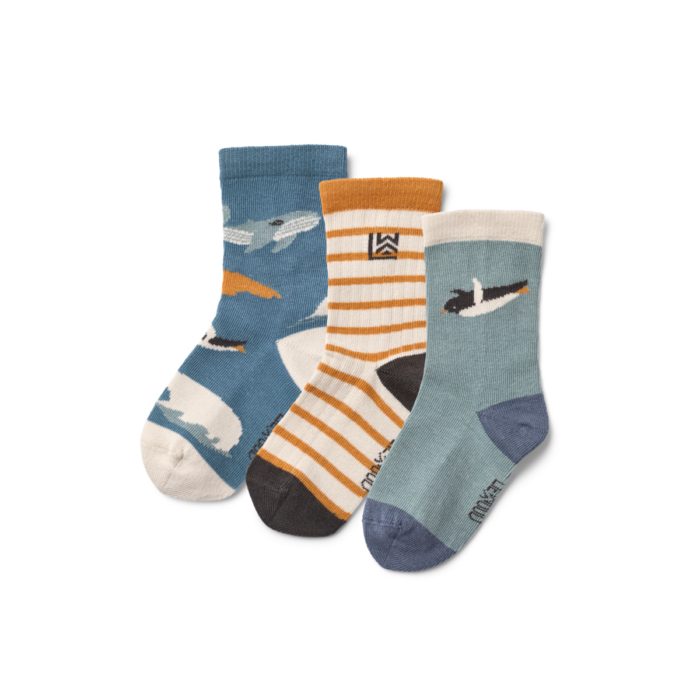 Silas Socks 3-Pack - Arctic Sea / Ocean view - Liewood Silas Socks 3-Pack - Arctic Sea / Ocean view - Liewood
