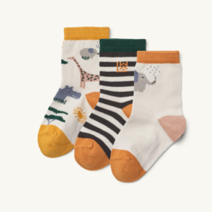Silas Socks 3 pack - Safari/Sandy mix - Liewood