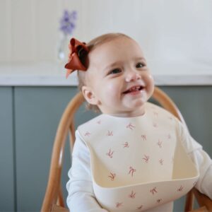 Silicone Bib - Bows - Mushie