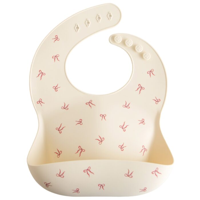 Silicone Bib - Bows - Mushie