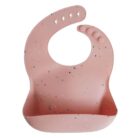 Silicone Bib - Powder Pink Confetti - Mushie