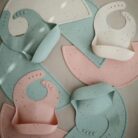 Silicone Bib - Powder Pink Confetti - Mushie