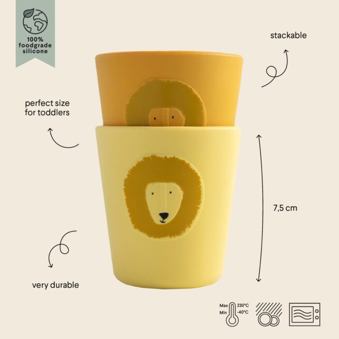 Silicone beker 2-pack - Mr Lion - Trixie
