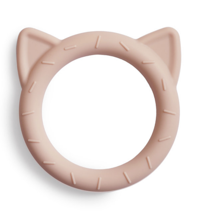 Siliconen Bijtring Cat - Blush - Mushie