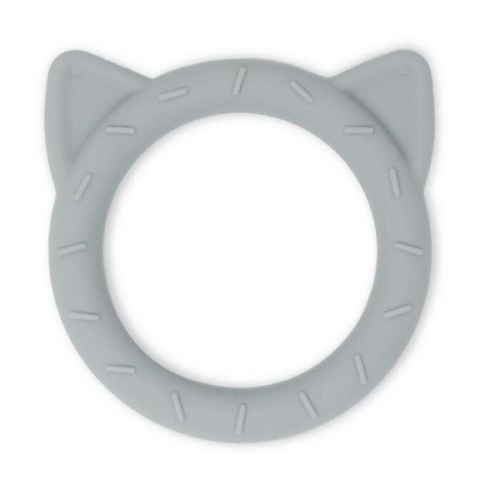 Siliconen Bijtring Cat - Stone - Mushie