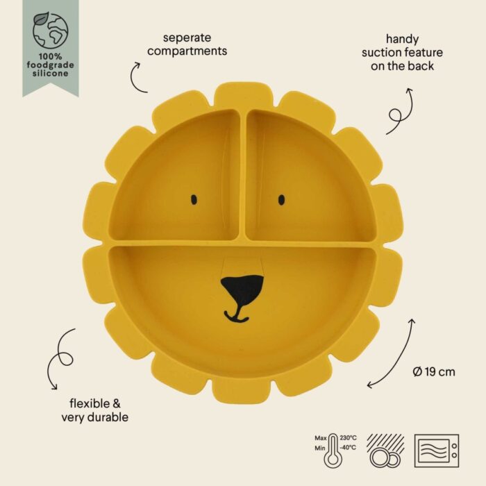 Siliconen bord met vakjes en zuignap - Mr. Lion - Trixie