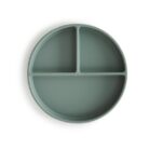 Siliconen bord met verdeelvakjes en zuignap - Cambridge Blue - Mushie