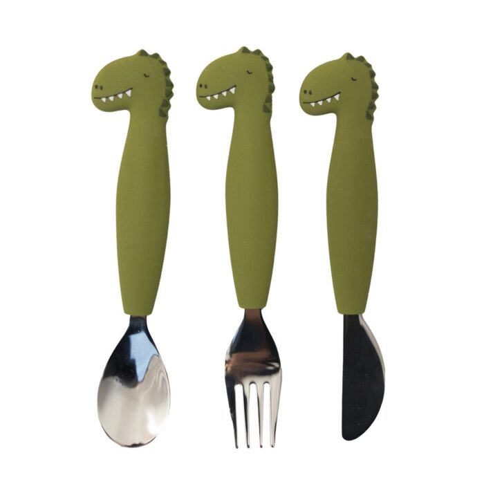 Siliconen eetset 3 stuks - Mr. Dino - Trixie