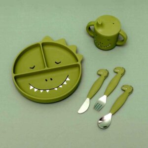 Siliconen eetset 3 stuks - Mr. Dino - Trixie
