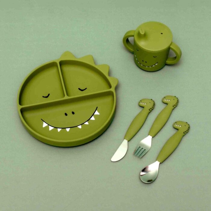 Siliconen eetset 3 stuks - Mr. Dino - Trixie