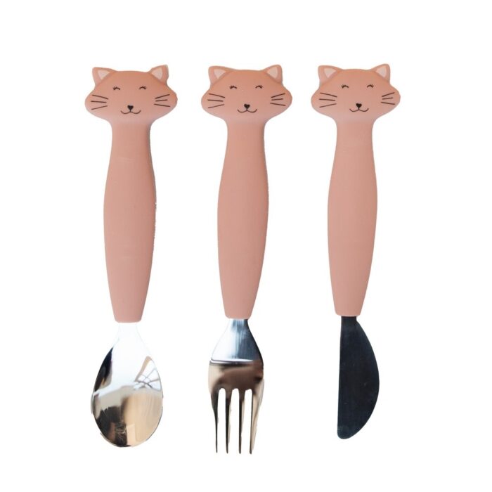 Siliconen eetset 3 stuks - Mrs Cat - Trixie