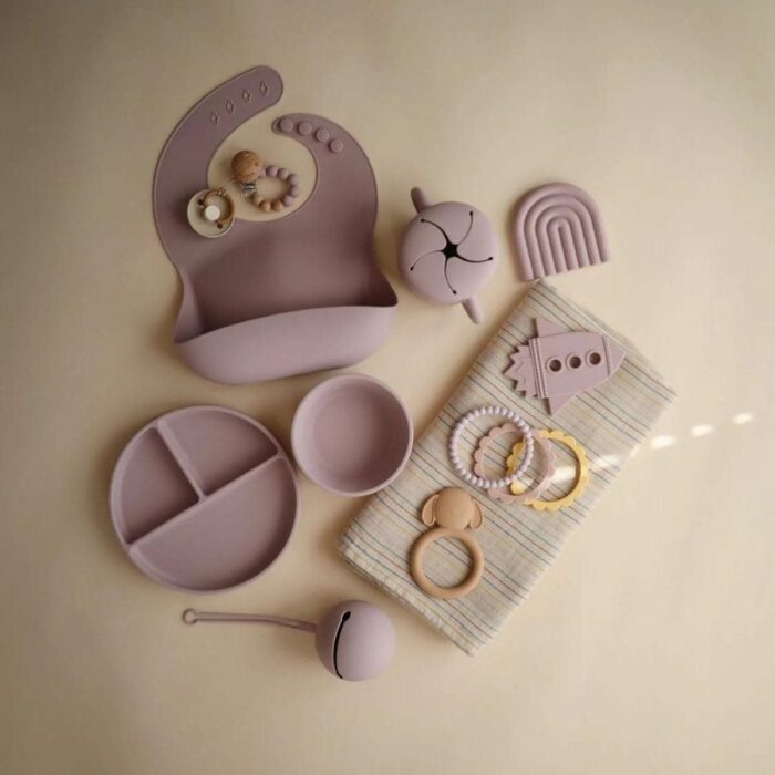 Siliconen kom met zuignap - Soft Lilac - Mushie