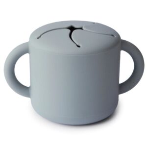 Siliconen snack cup - Stone - Mushie