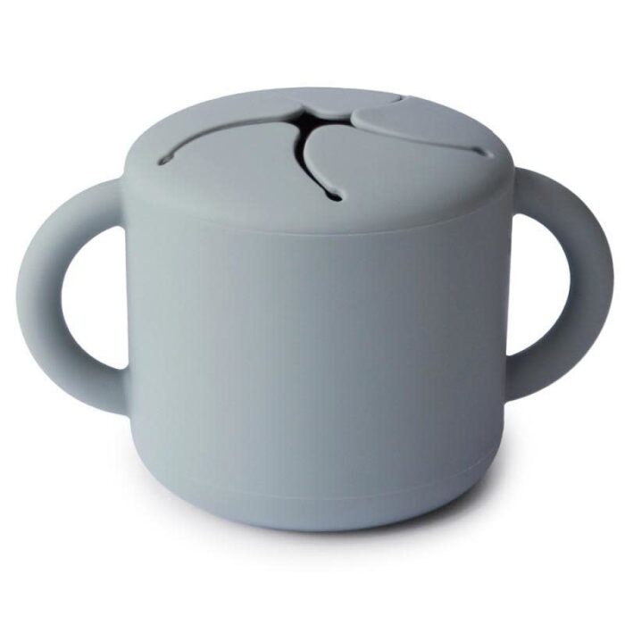 Siliconen snack cup - Stone - Mushie