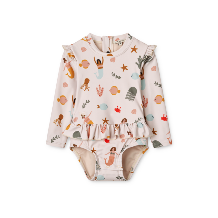Sille Baby Swimsuit - Mermaids/Sandy - Liewood Sille Baby Swimsuit - Mermaids/Sandy - Liewood