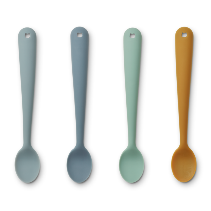 Siv Feeding Spoon 4-Pack - Blue Multi Mix - Liewood
