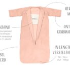 Slaapzak Newborn - Teddy - Peach - Puckababy