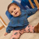 Slides all over baby sweatshirt - Blue - Weekend House Kids
