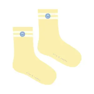 Smiley Socks - Butter Yellow - Ella & Rapha