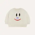 Smiling Face Baby Sweatshirt - Ecru - The Campamento