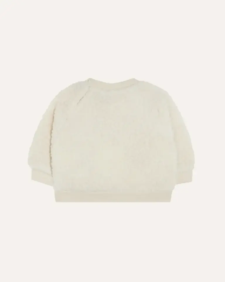 Smiling Face Baby Sweatshirt - Ecru - The Campamento