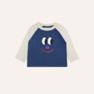 Smiling Face Baby Tshirt - Blue - The Campamento