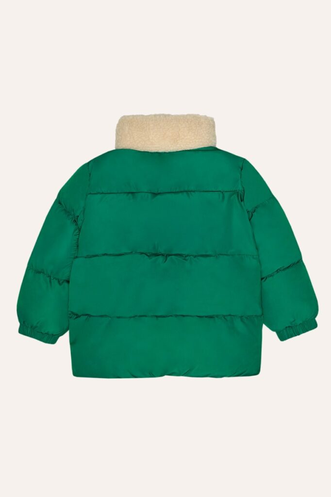 Smiling Face Puffer Jacket - Green - The Campamento