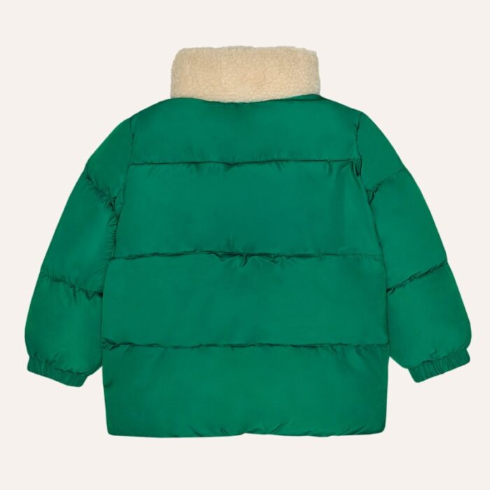 Smiling Face Puffer Jacket - Green - The Campamento