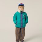 Smiling Face Puffer Jacket - Green - The Campamento