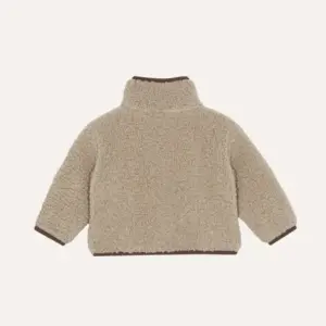 Smiling Face Teddy Baby Jacket - Ecru - The Campamento Smiling Face Teddy Baby Jacket - Ecru - The Campamento