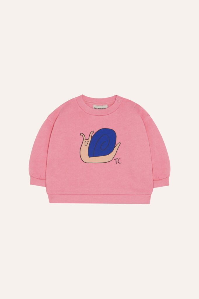 Snail Baby Sweatshirt - Pink - The Campamento