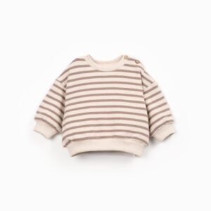 Soft Striped Jersey Sweater - Drawing - Play Up