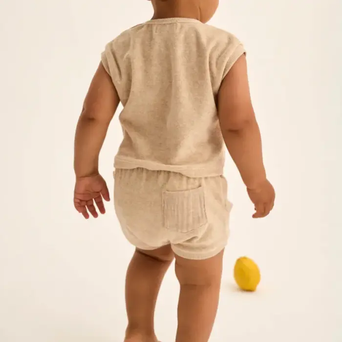 Soft Terry Shorts Rowan - Beige - My Little Cozmo Soft Terry Shorts Rowan - Beige - My Little Cozmo