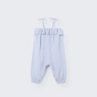 Soft gauze baby jumpsuit - sky blue - My Little Cozmo