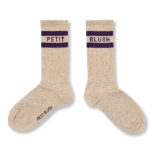 Sport Socks - Beige/Purple − Petit Blush