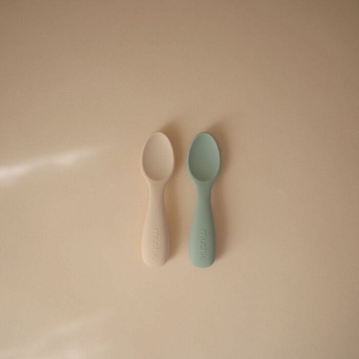 Starter Baby Spoon - Cambridge Blue/Shifting Sand - Mushie