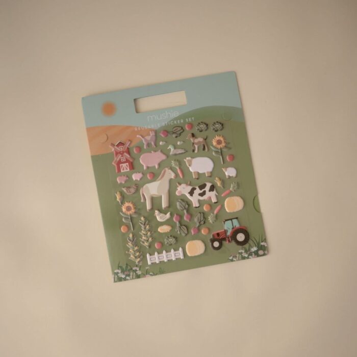 Sticker Book Farm - Reusable - Mushie