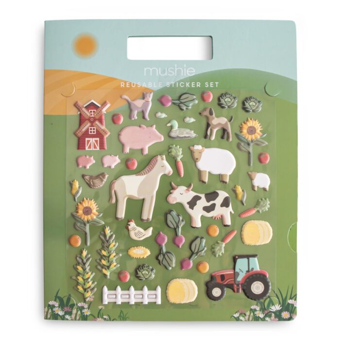 Sticker Book Farm - Reusable - Mushie